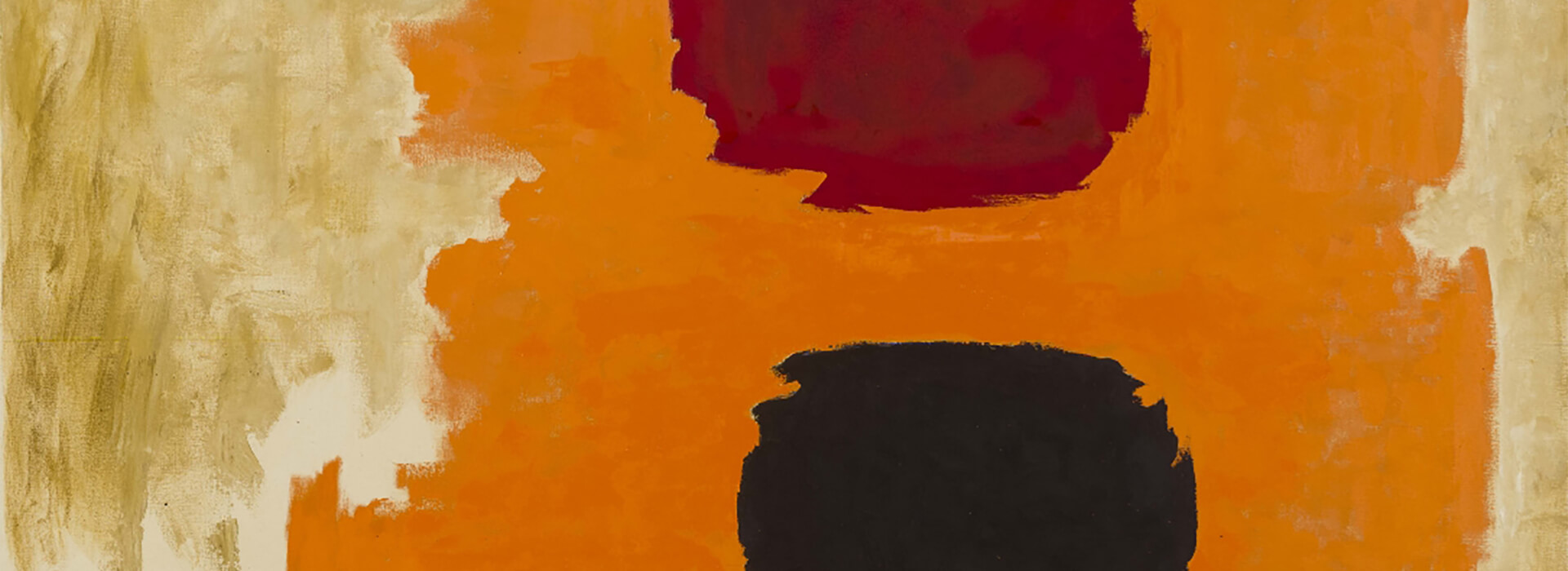 Detail of an abstract Clyfford Still painting