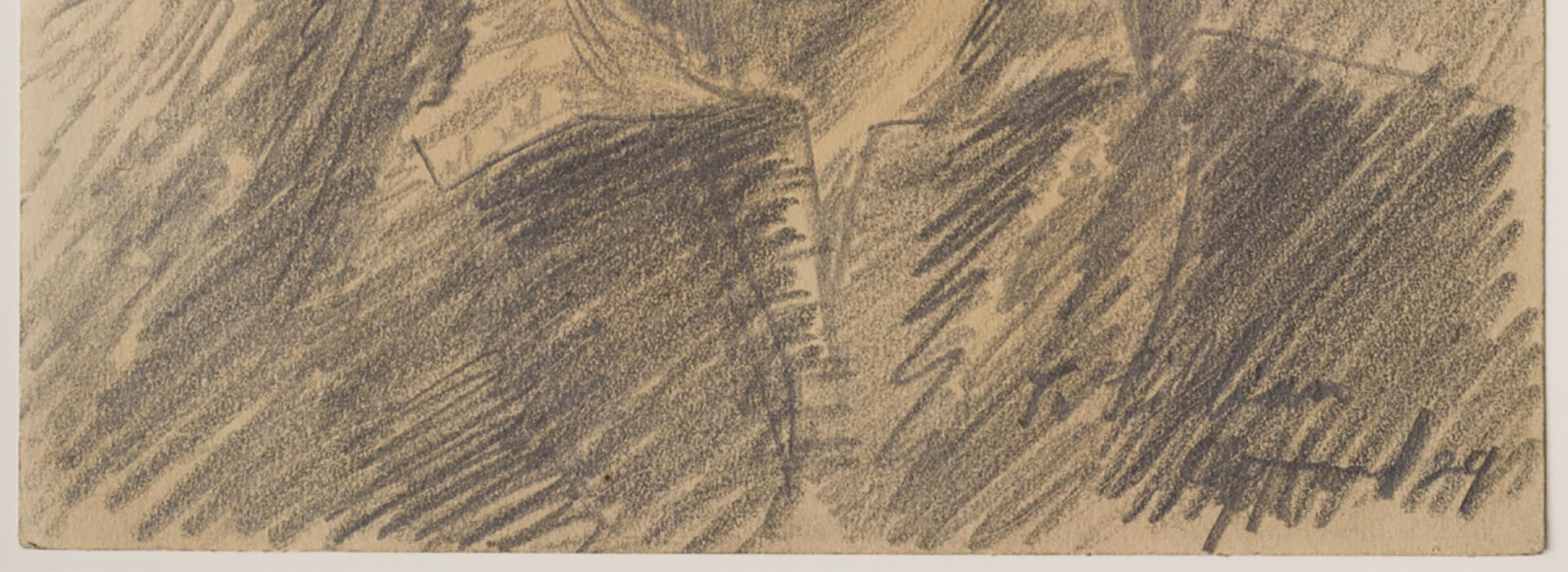 Clyfford Still, PD-12, 1929, graphite on paper (detail). © City and County of Denver.