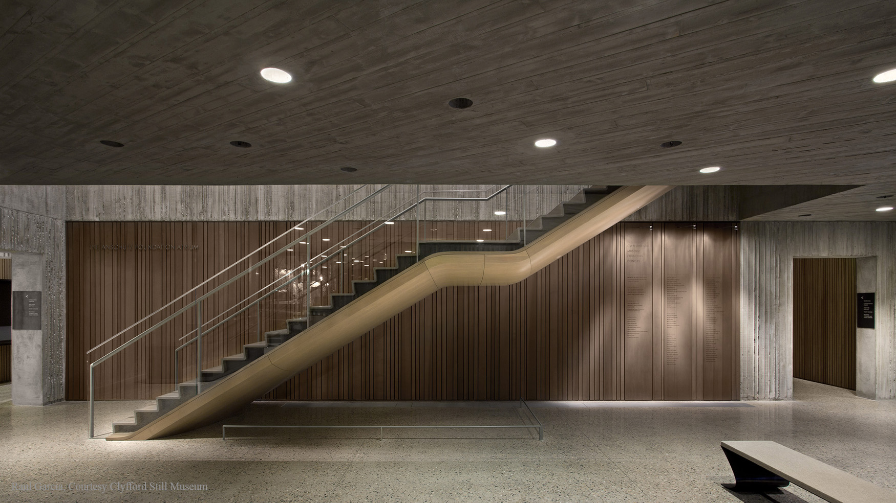 Staircase in the Clyfford Still Museum lobby