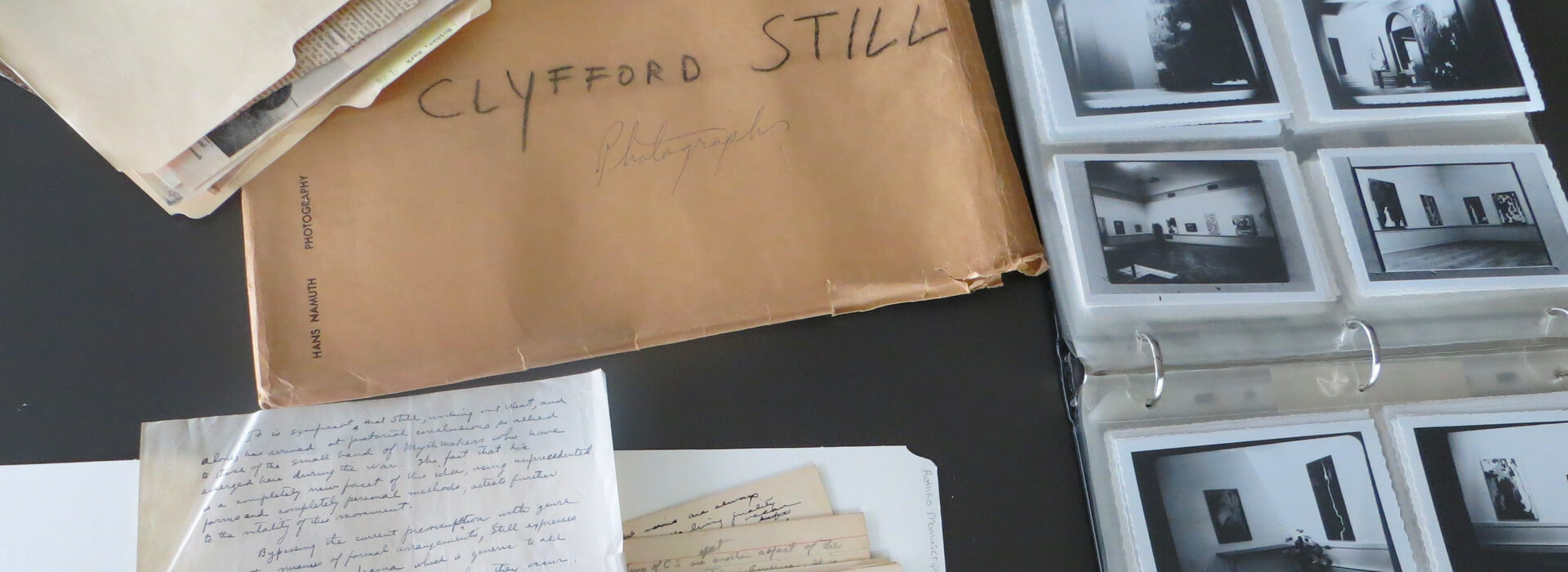 Photos, files, and papers from the Clyfford Still Museum Archives