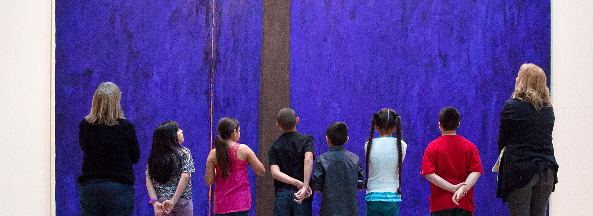 Students and teachers at the Clyfford Still Museum