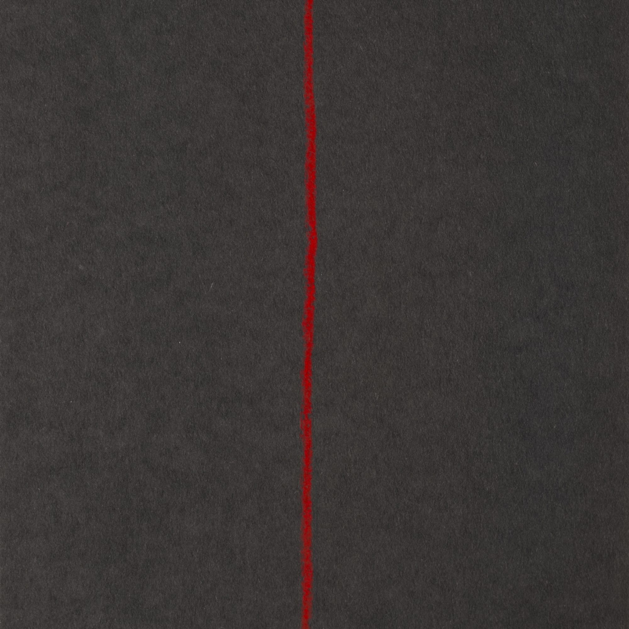 Black construction paper with a red vertical line in pastel