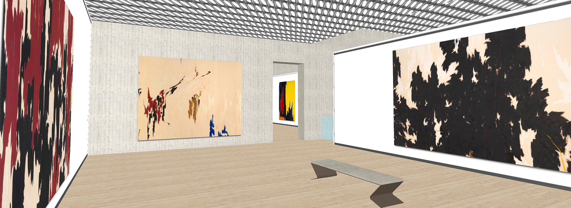 Clyfford Still Museum gallery in a virtual layout
