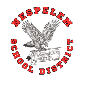 Nespelem School District logo with an eagle