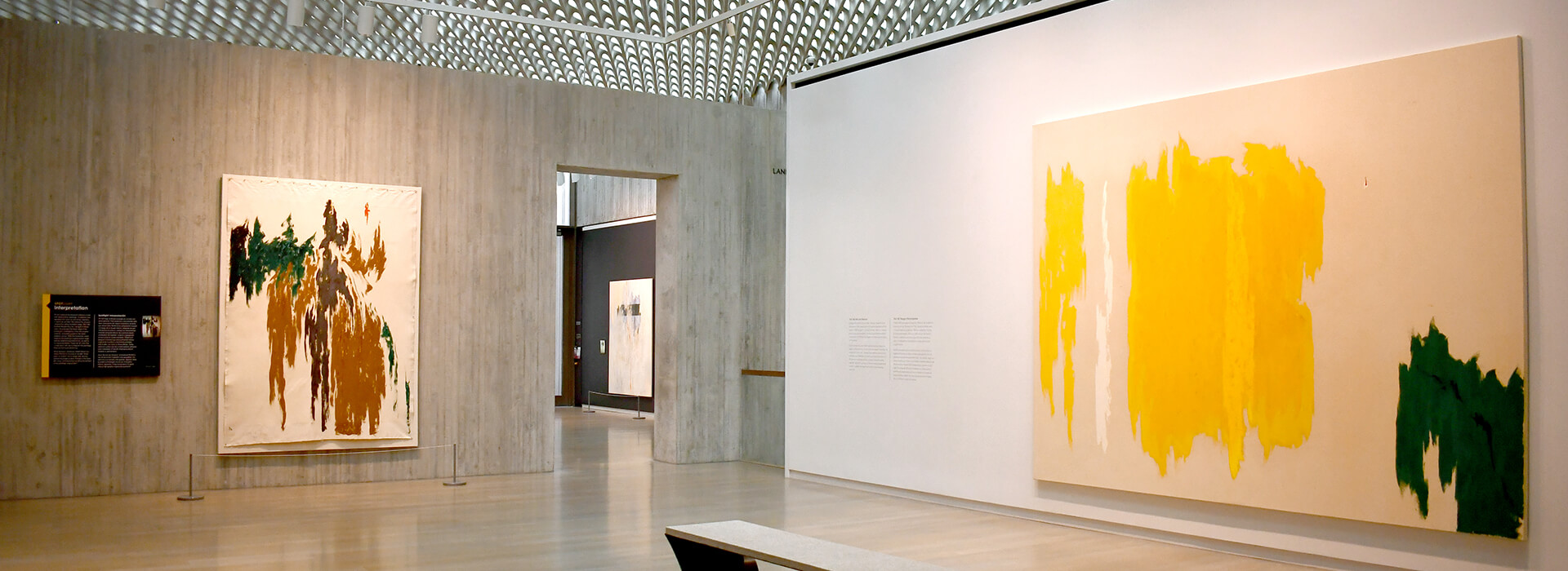 Installation image of a gallery at the Clyfford Still Museum