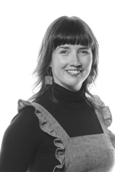 Black and white headshot of Nicole Cromartie