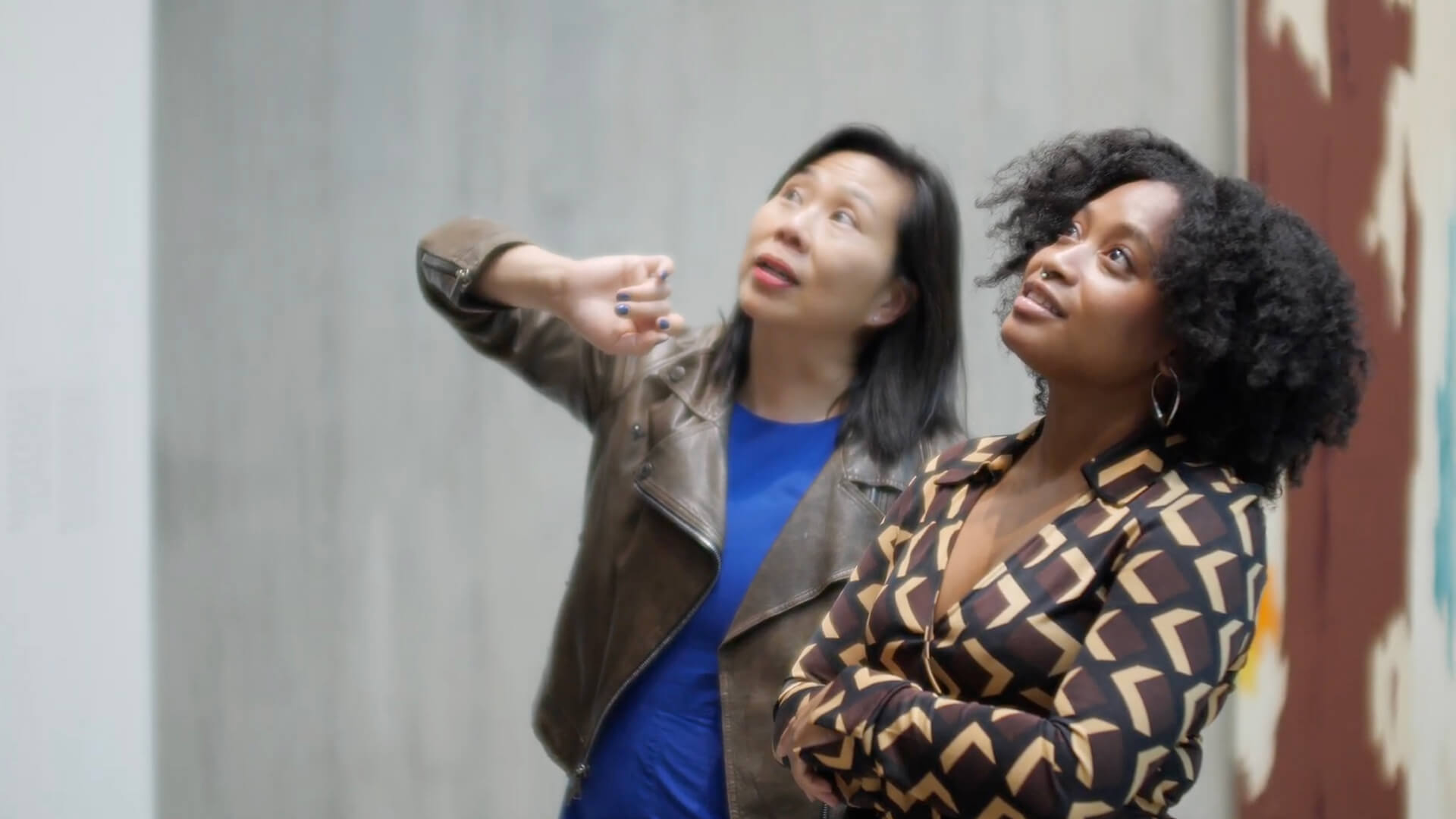 Katherine Simóne Reynolds and Joyce Tsai in the galleries