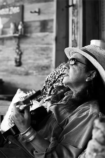 Cary Morin playing guitar