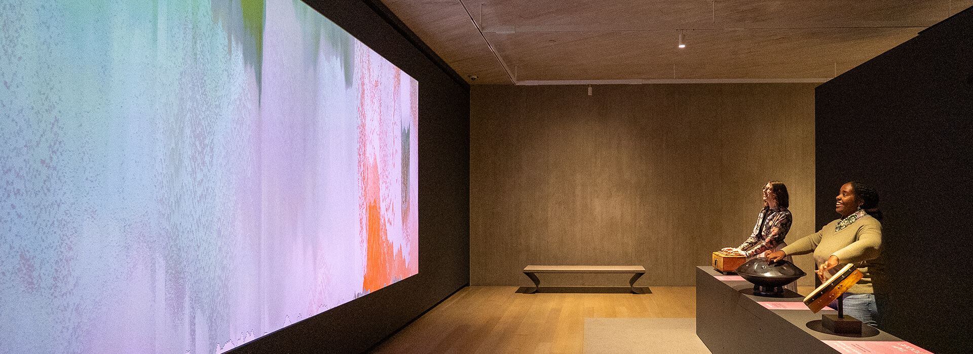 Interactive gallery at the Clyfford Still Museum