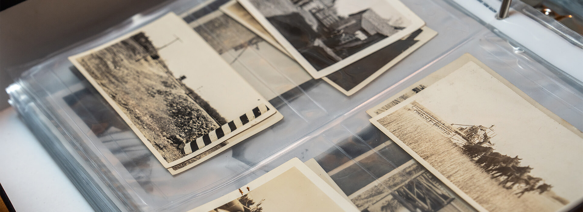 Archival images in plastic binder holders