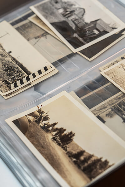 Archival images in plastic binder holders